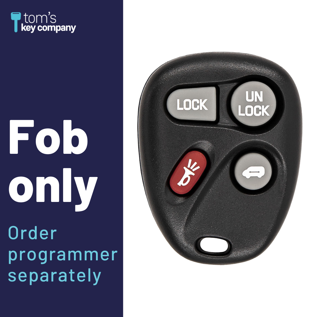 Brand New Aftermarket 4-Button Remote Fob with Lock, Unlock, Sliding Door, Panic for Select Chevrolet, Oldsmobile and Pontiac Vehicles (OLDFOB-4B-614-K)