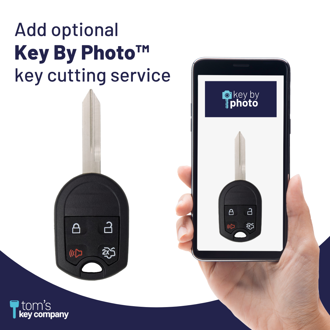 Brand New Aftermarket 4-Button Remote Key with Lock, Unlock, Trunk, Panic for Select Ford and Mercury Vehicles (OUC6000022-4B-T)