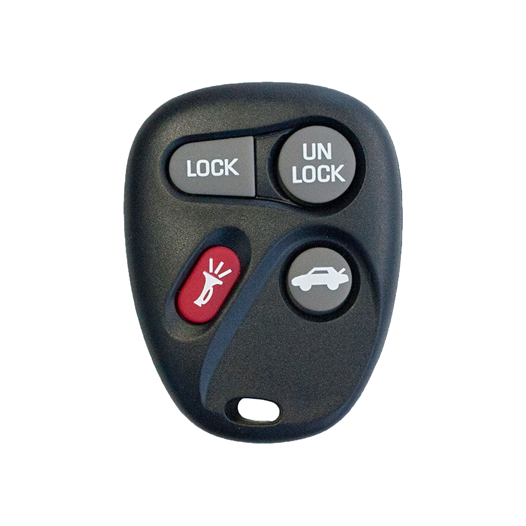 Brand New Aftermarket 4-Button Remote Fob with Lock, Unlock, Trunk, Panic for Select Pontiac Vehicles (PONFOB-4B-592-K)