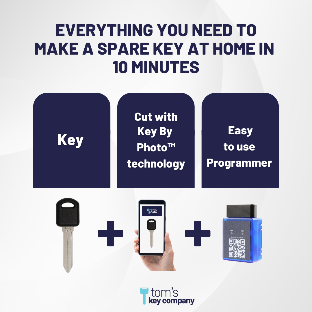 Ultimate Key Bundle with Programming Tool, Aftermarket Transponder Key and Key By Photo for Select Pontiac Vehicles (PONKEY-3PT-K-UKB)