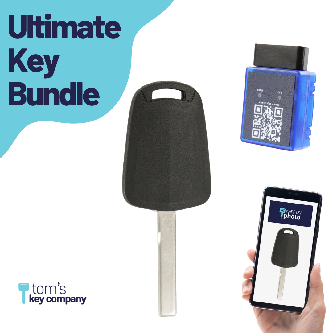 Ultimate Key Bundle with Programming Tool, Aftermarket Transponder Key and Key By Photo for Select Pontiac Vehicles (PONKEY-5PT-K-UKB)