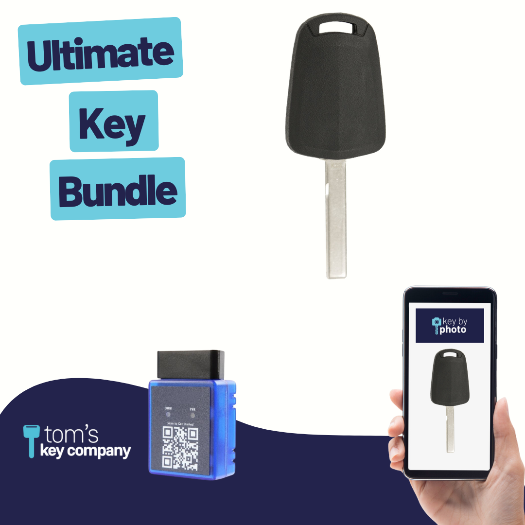 Ultimate Key Bundle with Programming Tool, Aftermarket Transponder Key and Key By Photo for Select Pontiac Vehicles (PONKEY-5PT-K-UKB)