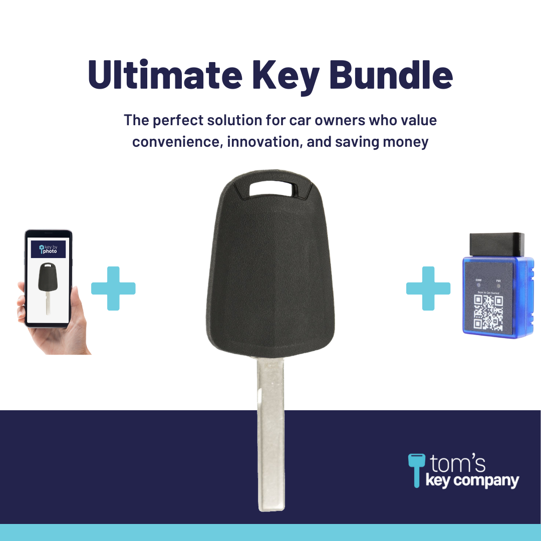 Ultimate Key Bundle with Programming Tool, Aftermarket Transponder Key and Key By Photo for Select Pontiac Vehicles (PONKEY-5PT-K-UKB)