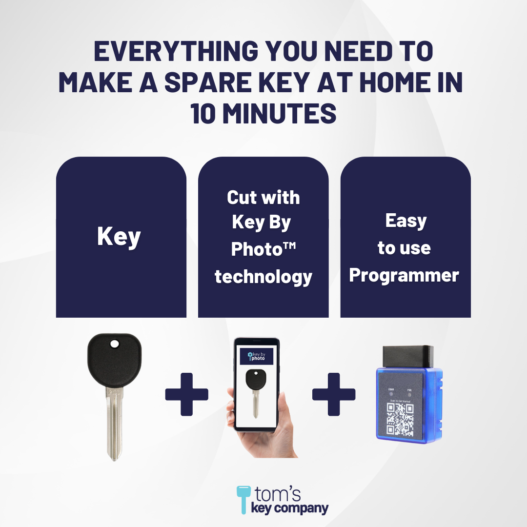 Ultimate Key Bundle with Programming Tool, Aftermarket Transponder Key and Key By Photo for Select Pontiac Vehicles (PONKEY-7PT-K-UKB)