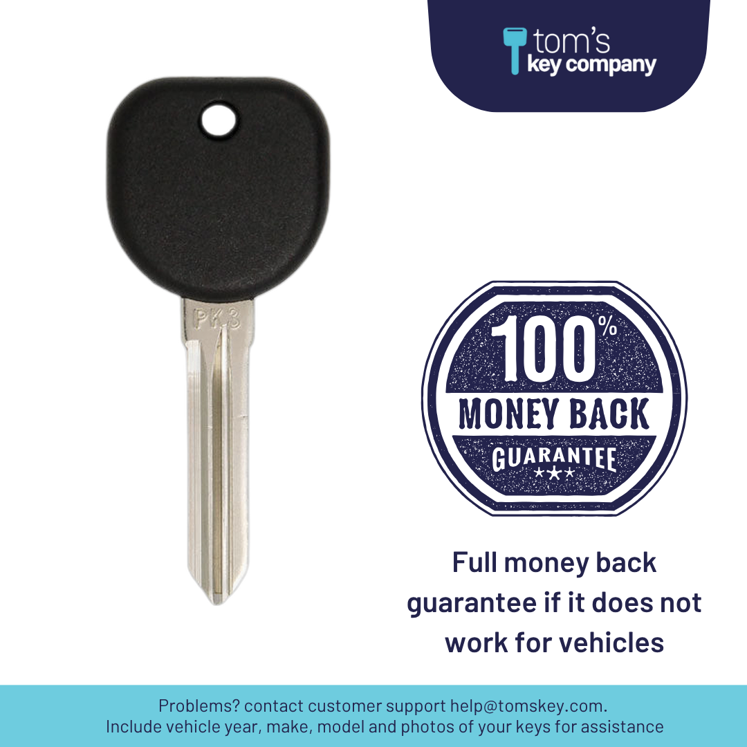 Brand New Aftermarket Transponder Key for Select Pontiac Vehicles (PONKEY-7PT-K)