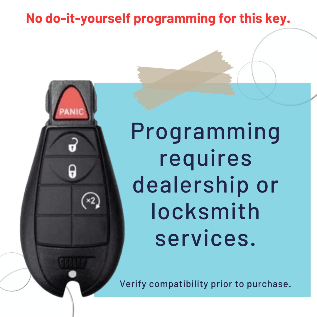 Brand New OEM 4 Button FOBIK for Select RAM Vehicles (RAM-4B-TRUCKS-FOBIK)