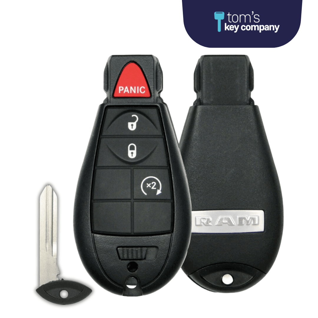 Brand New OEM 4 Button FOBIK for Select RAM Vehicles (RAM-4B-TRUCKS-FOBIK)