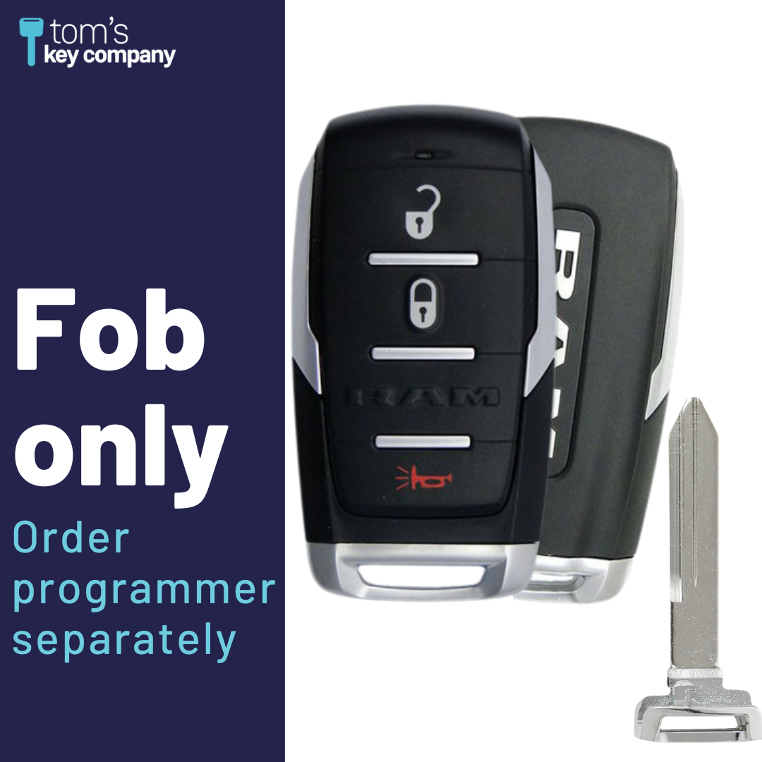Like New Refurbished OEM 3 Button Smart Key for Select RAM Vehicles (RAM-OHT-3B-TMB-REFURB)