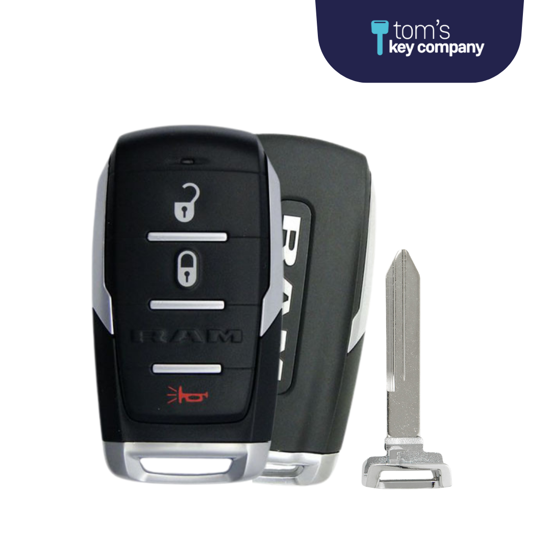 Like New Refurbished OEM 3 Button Smart Key for Select RAM Vehicles (RAM-OHT-3B-TMB-REFURB)