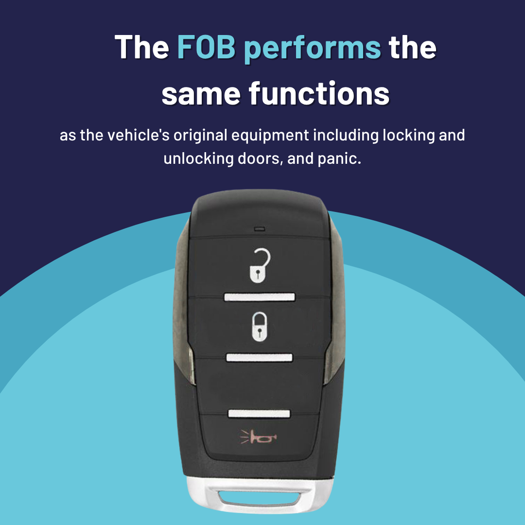 Brand New Aftermarket Smart Key 3-Button for Select RAM Vehicles (RAM-OHT-3B-TMB)