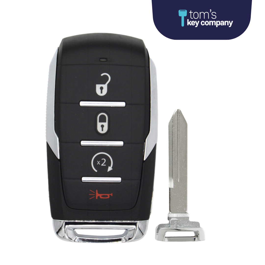 Brand New Aftermarket Smart Key 4-Button with Remote Start for Select RAM Vehicles (RAM-OHT-4B-RS-TMB)