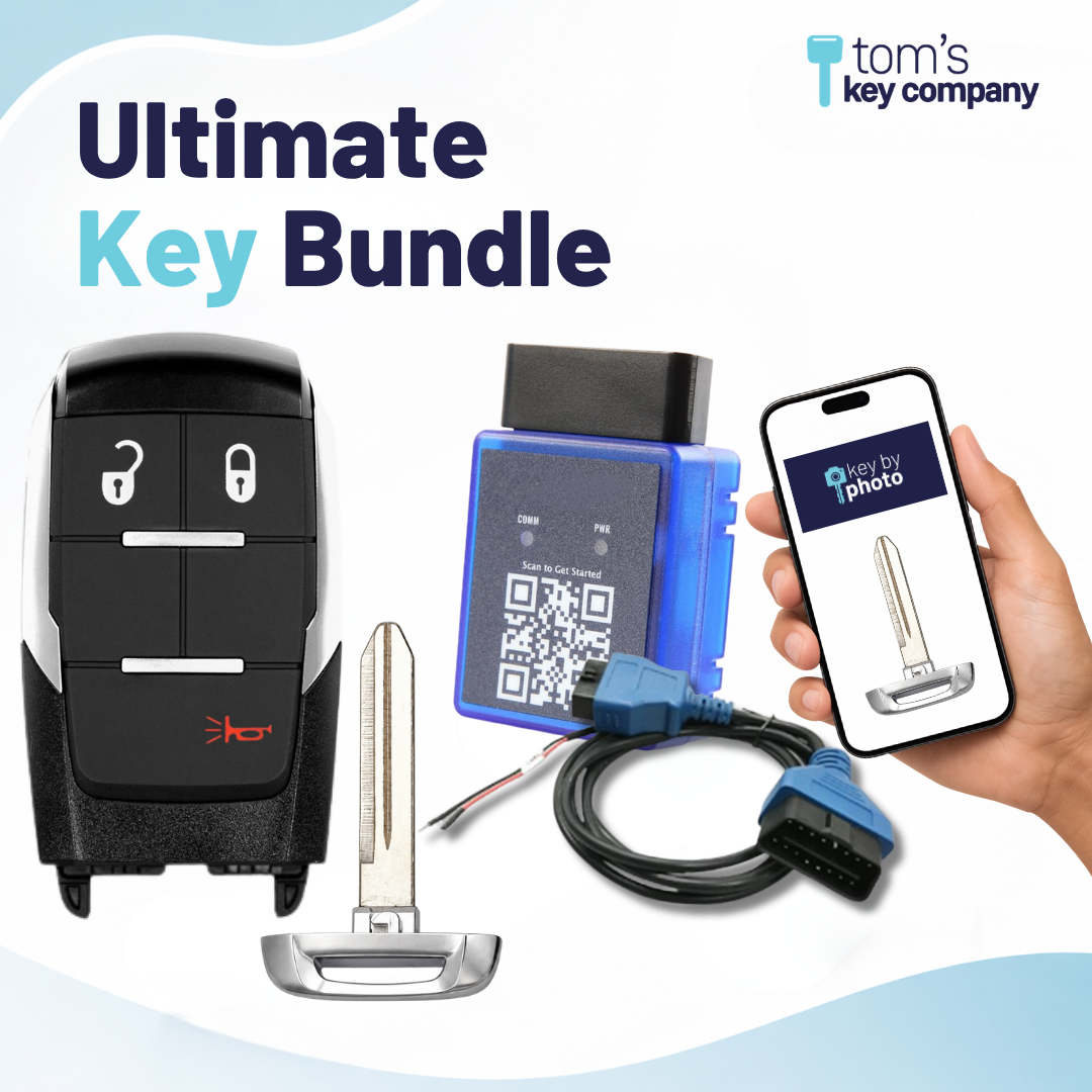 Ultimate DIY Car Key Replacement Kit for RAM 2500-5500 (2019-2024) – 3 Button Smart Key w/ PairMyKey, Bypass Cable & Key by Photo