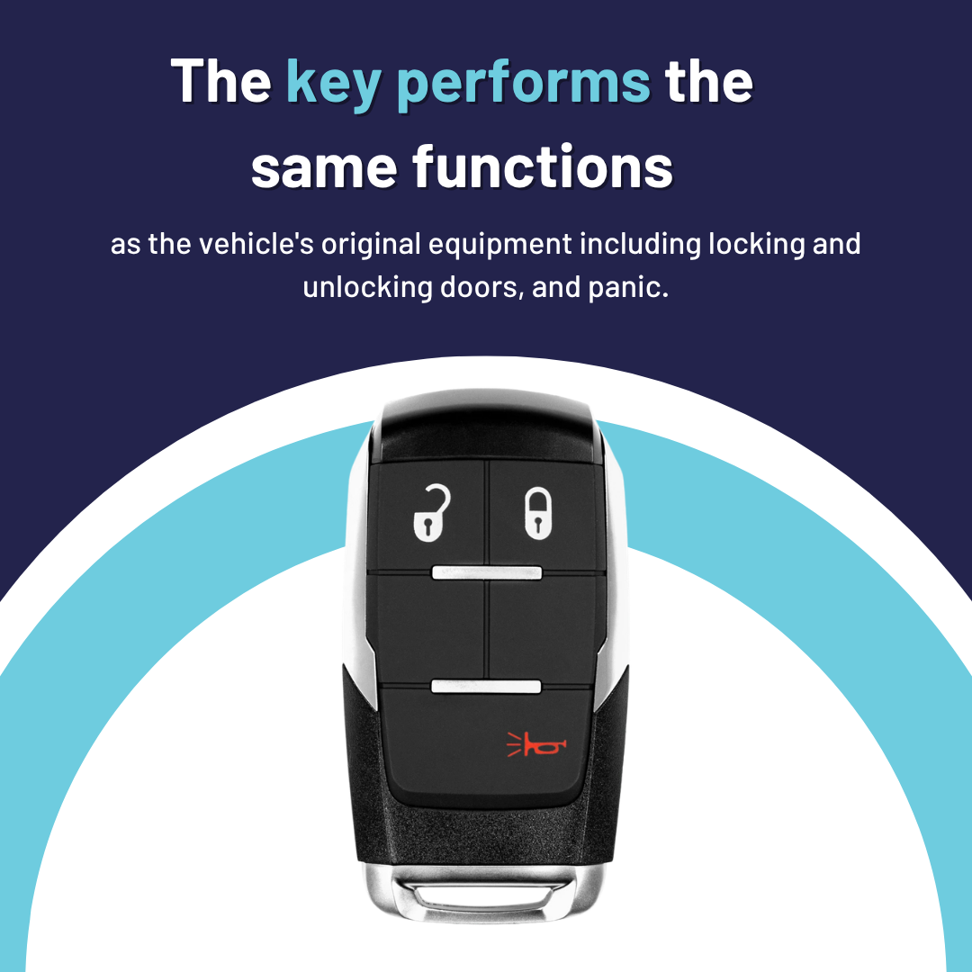 Brand New Aftermarket Smart Key 3-Button for Select RAM 2500-5500 Vehicles
