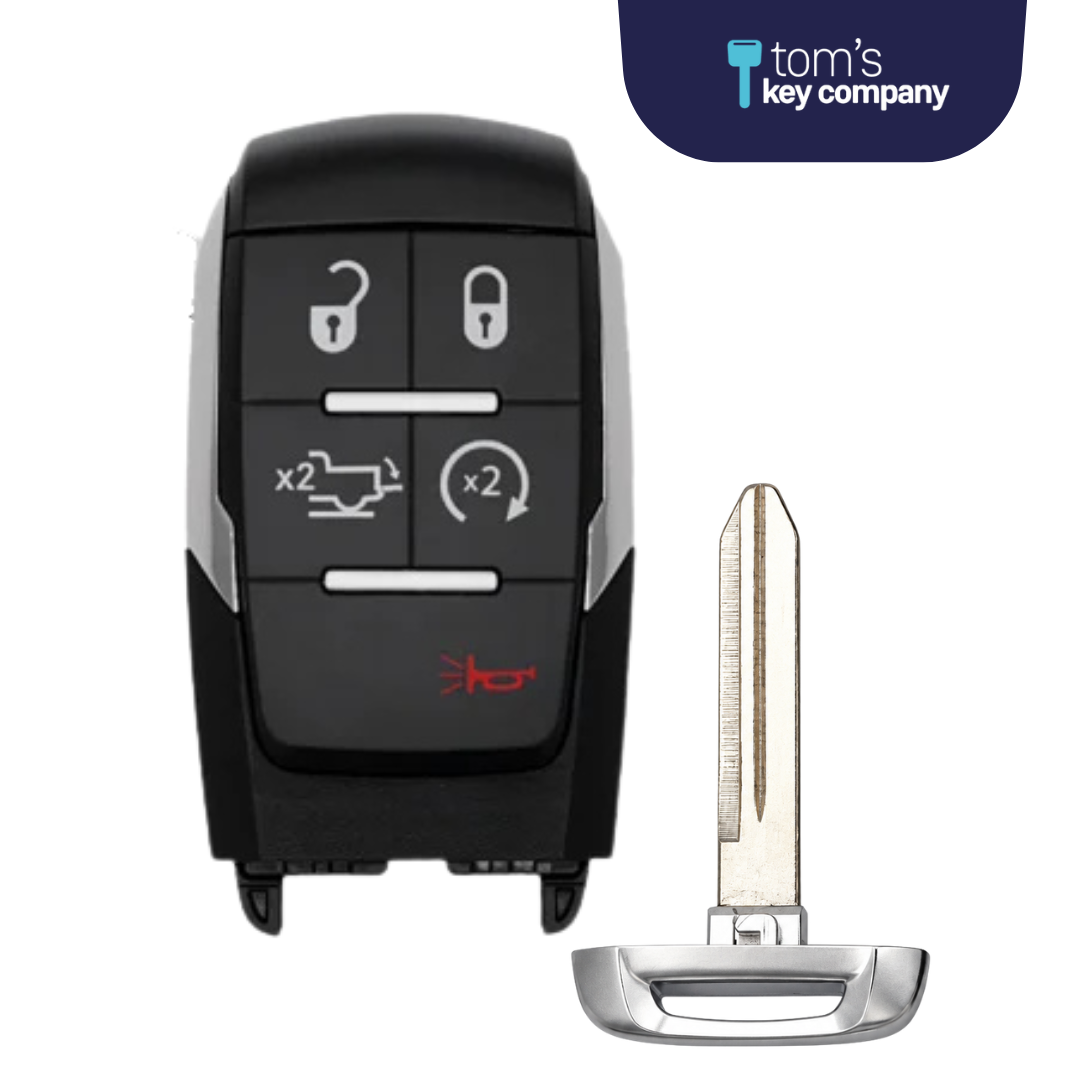 Brand New Aftermarket Smart Key 5-Button with Remote Start, Tailgate for Select RAM 2500-5500 Vehicles