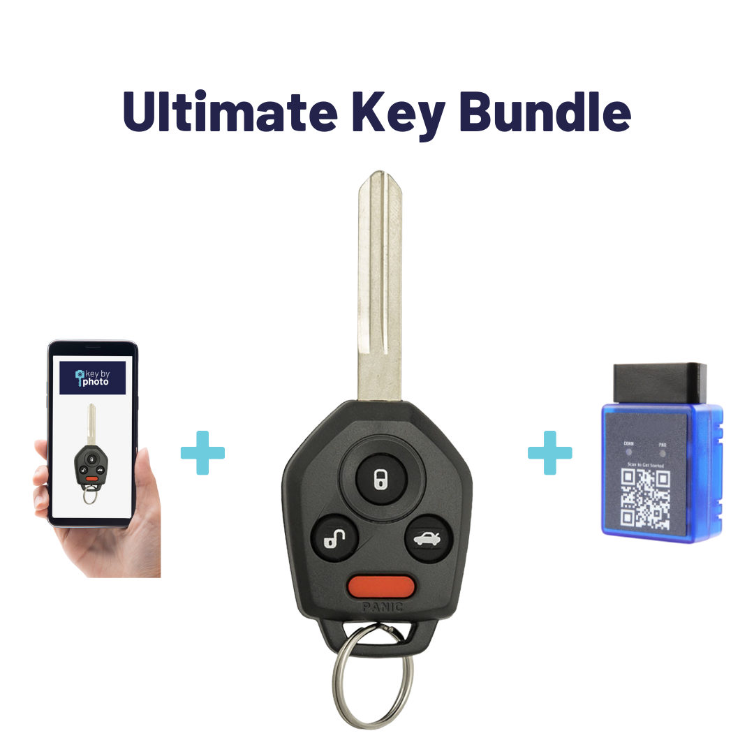 Ultimate Remote Key Bundle with Programming Tool, Aftermarket 4-Button Remote Key and Key By Photo for Select Subaru Vehicles (SUBCK-4B-929-K-UKB)