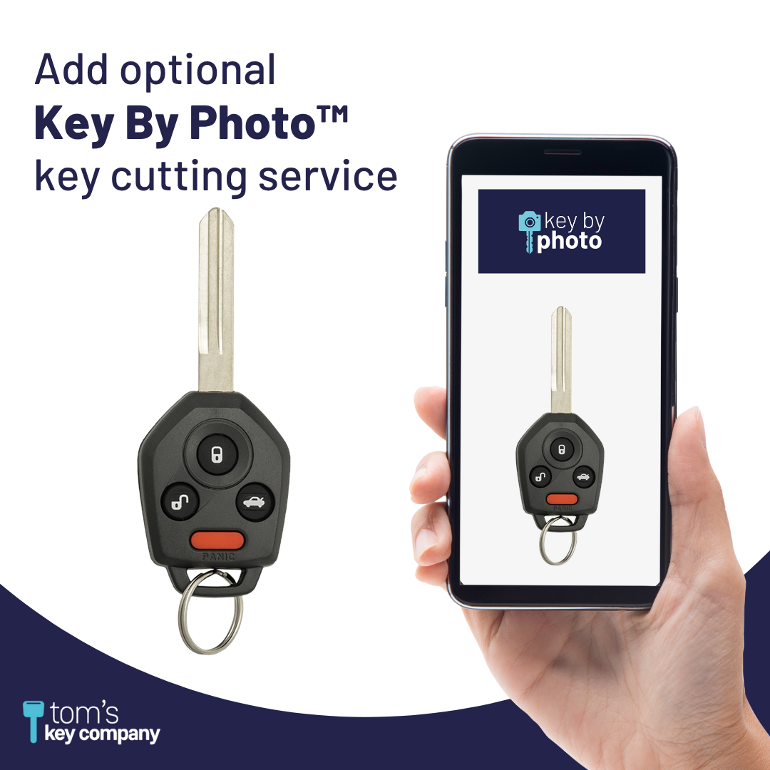 Brand New Aftermarket 4-Button Remote Key with Lock, Unlock, Trunk, Panic for Select Subaru Vehicles (SUBCK-4B-929-K)