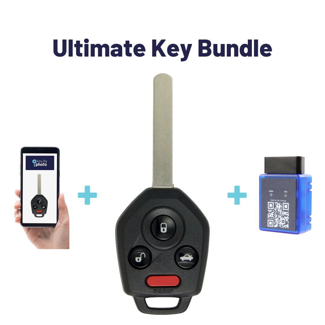 Ultimate Remote Key Bundle with Programming Tool, Aftermarket 4-Button Remote Key and Key By Photo for Select Subaru Vehicles (SUBCK-4B-933-K-UKB)