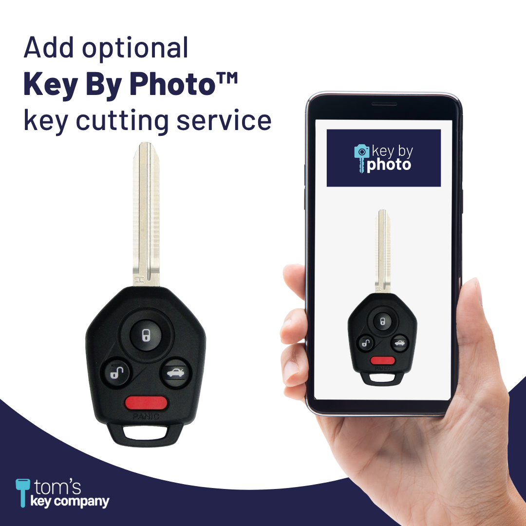Like New Refurbished 4-Button Remote Key with Lock, Unlock, Trunk, Panic for Select Subaru Vehicles (SUBCK-4B-TR-946-RC-K)