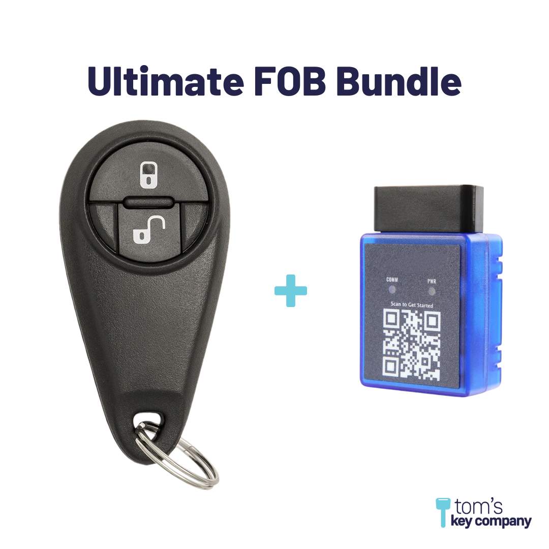 Ultimate Remote FOB Bundle with Programming Tool and Aftermarket 2 Button Remote FOB for Select Subaru Vehicles (SUBFOB-2B-912-K-UKB)