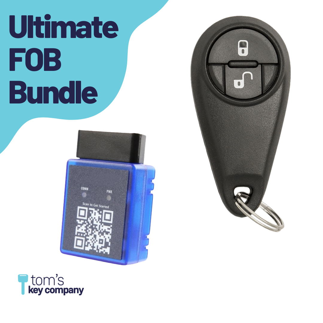 Ultimate Remote FOB Bundle with Programming Tool and Aftermarket 2 Button Remote FOB for Select Subaru Vehicles (SUBFOB-2B-912-K-UKB)