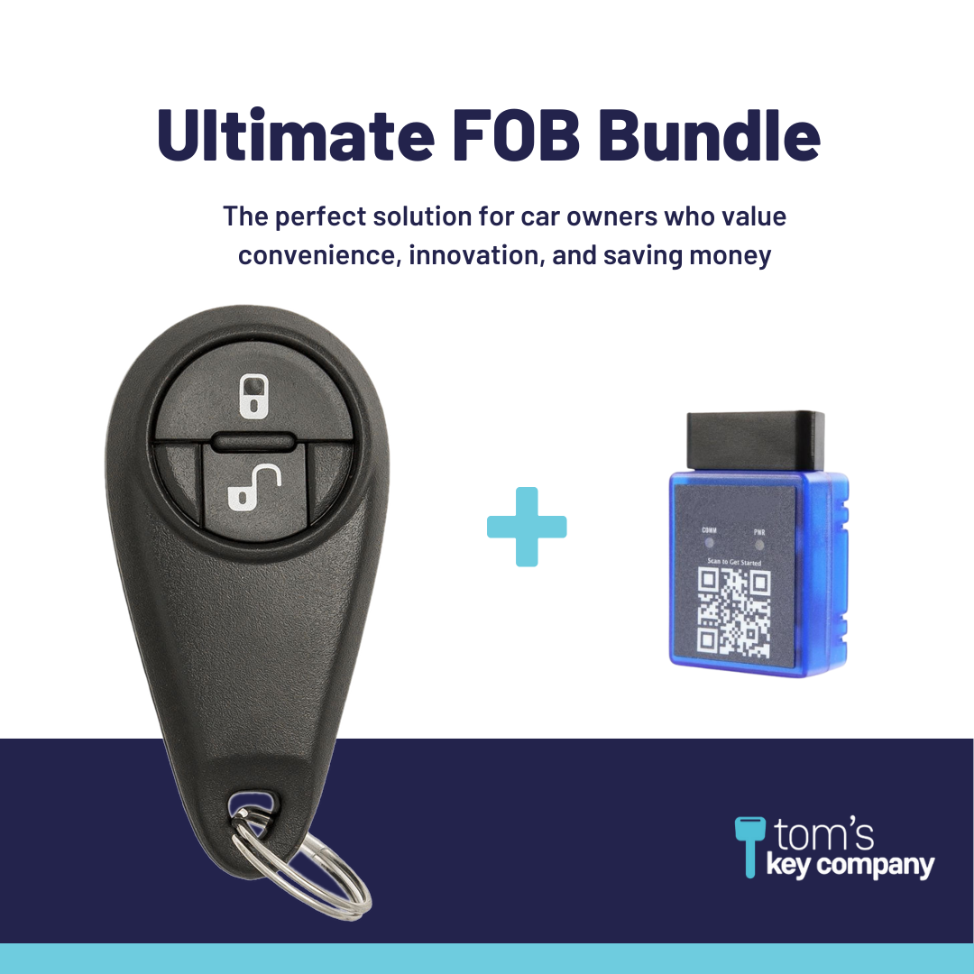 Ultimate Remote FOB Bundle with Programming Tool and Aftermarket 2 Button Remote FOB for Select Subaru Vehicles (SUBFOB-2B-912-K-UKB)