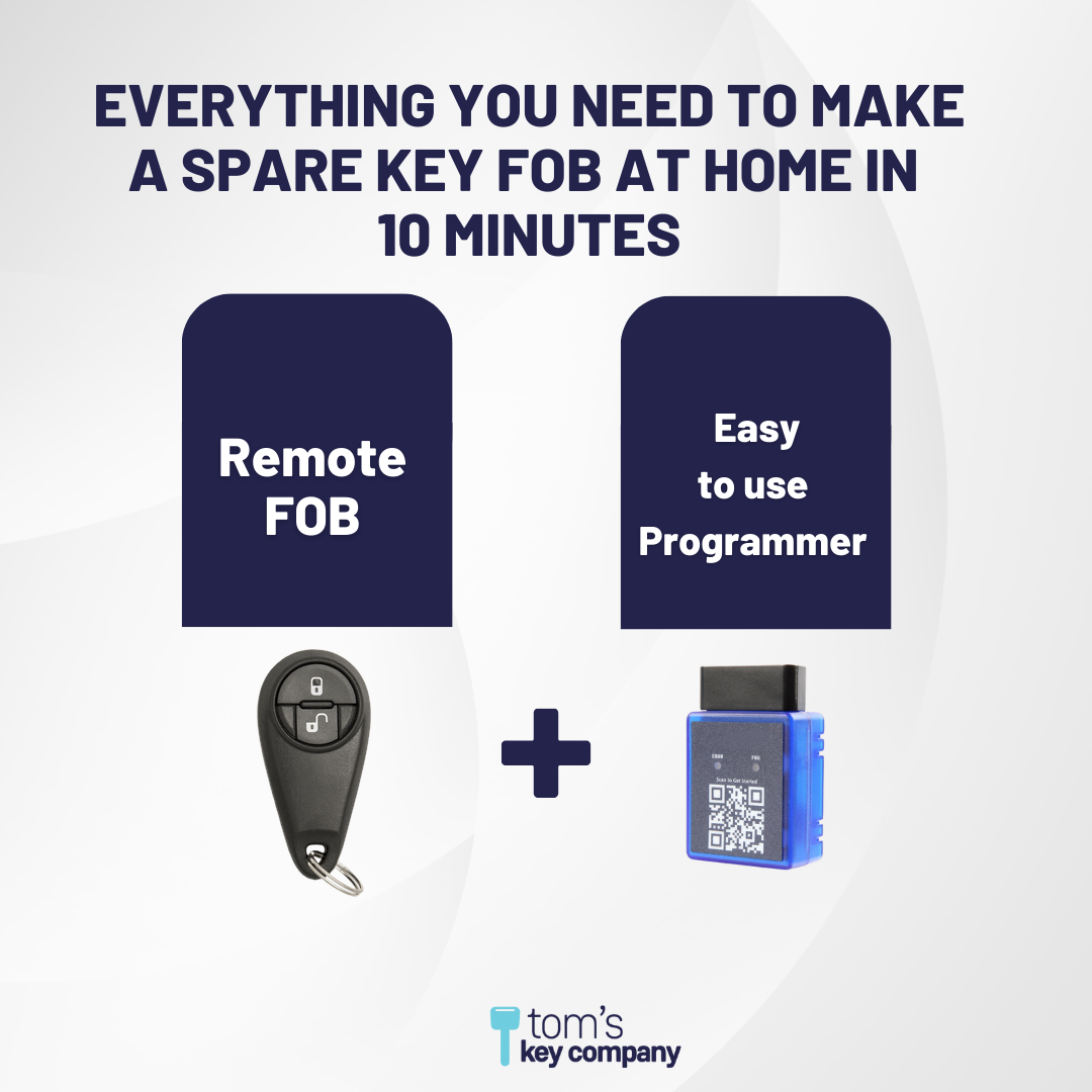 Ultimate Remote FOB Bundle with Programming Tool and Aftermarket 2 Button Remote FOB for Select Subaru Vehicles (SUBFOB-2B-912-K-UKB)