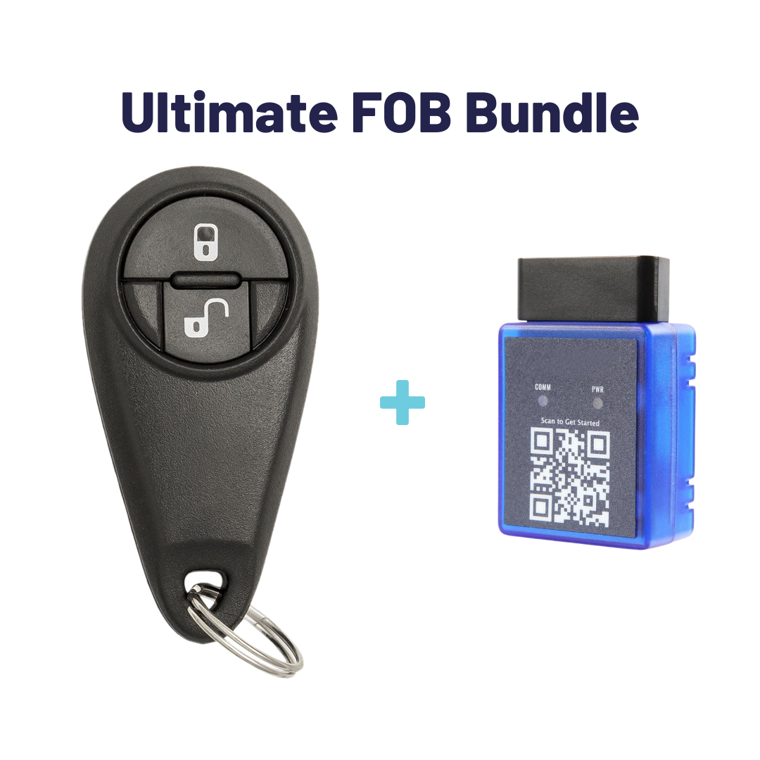 Ultimate Remote FOB Bundle with Programming Tool and Aftermarket 2 Button Remote FOB for Select Subaru Vehicles (SUBFOB-2B-912-K-UKB)