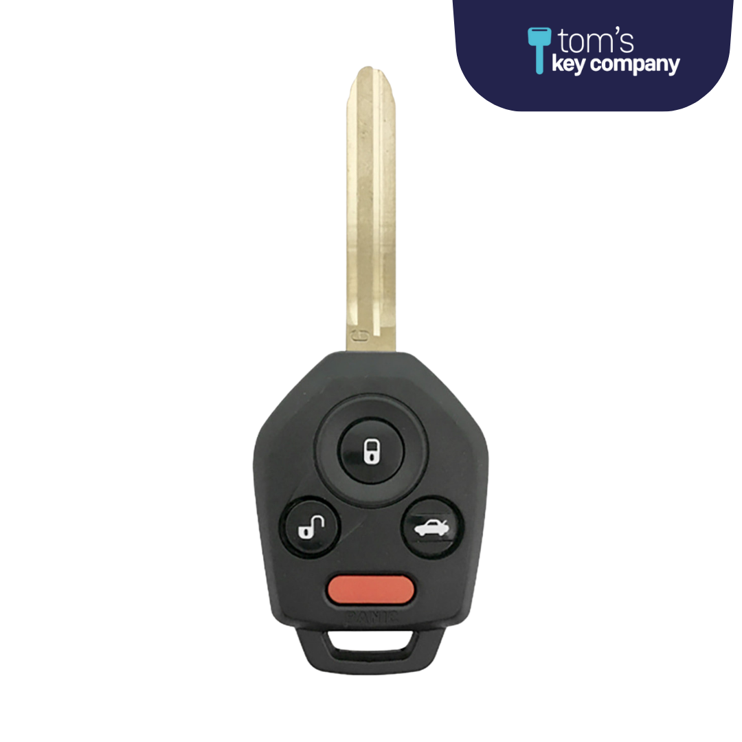Like New Refurbished OEM Recase 4 Button Remote Key Black Pod with Trunk Release for Select Subaru Vehicles (SUBRK-4B-G-077-REFURB)