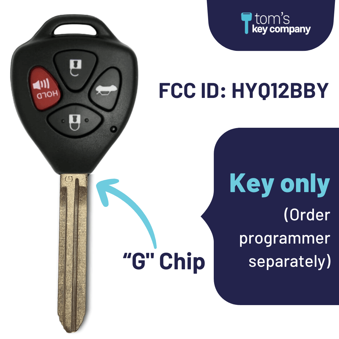 Brand New Aftermartket 4 Button Remote Key for Select Scion and Subaru Vehicles (SUBRK-4B-HYQ12BBY-G)