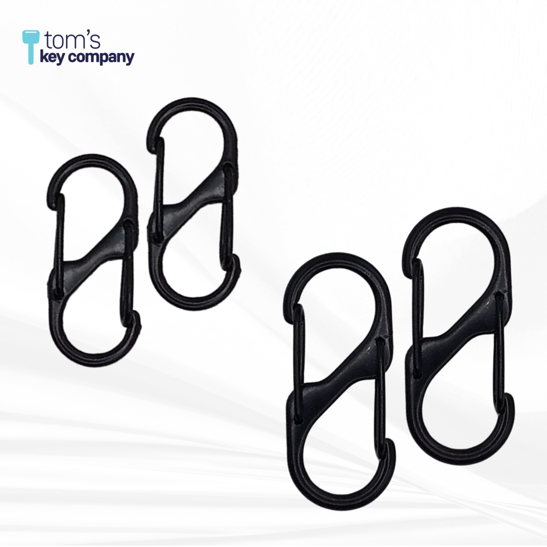 Premium Black Double Sided Carabiner Set Durable Dual-Hook Carabiner Clips