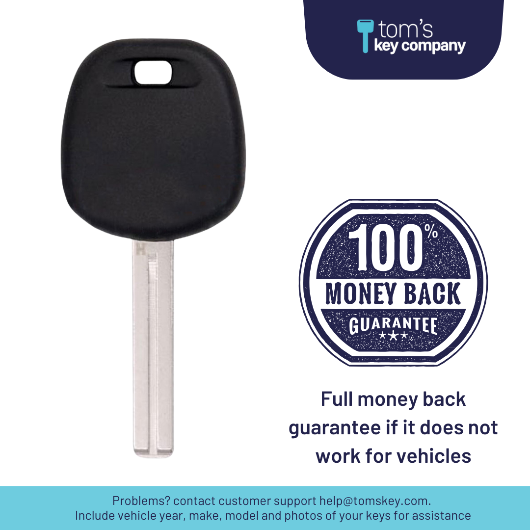 Brand New Aftermarket Uncut Transponder Key for Select Toyota Vehicles (TOY48-H-HS)