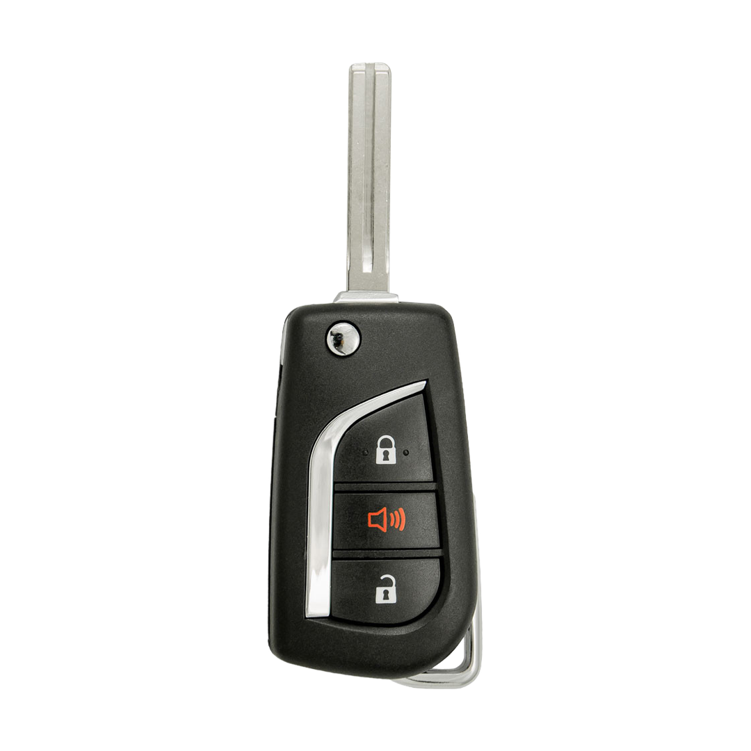 Brand New Aftermarket 3-Button Remote Key with Lock, Unlock, Panic for Select Toyota Vehicles (TOYCK-3B-261-K)