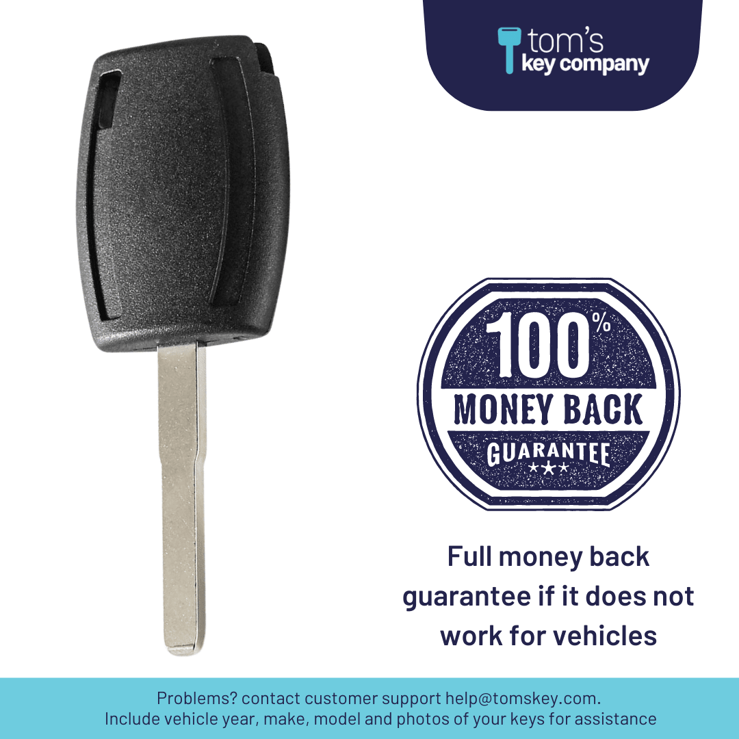 Brand New Uncut Transponder Key for Select Ford Vehicles (FORKEY-HS-4D63) - Tom's Key Company