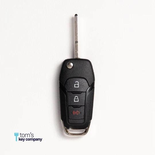 Like New Refurbished OEM 3 Button Flip Key for Select Ford Vehicles (FORFK-3B-FLP-REFURB)