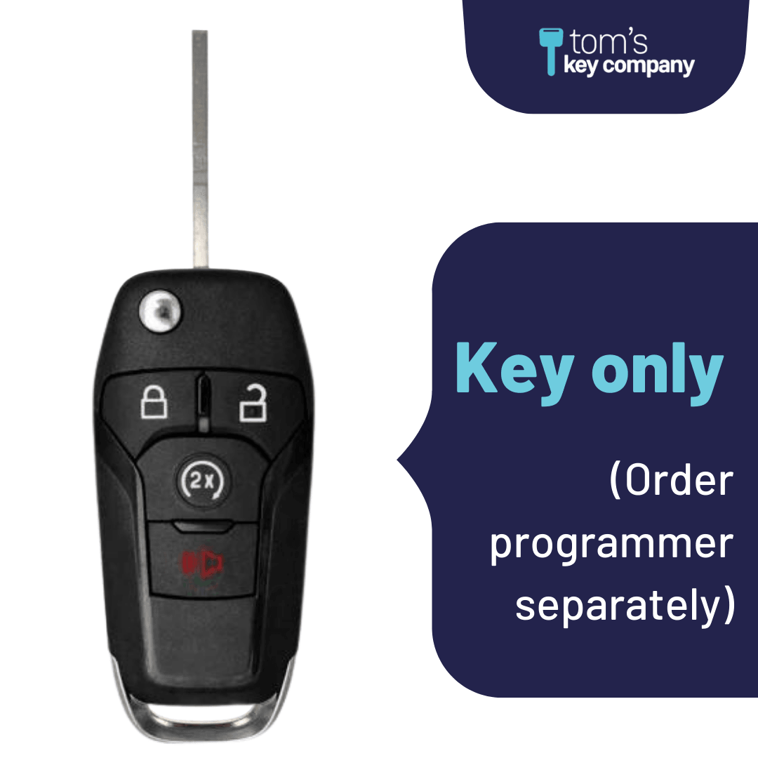 Ford Aftermarket Keyless Entry Flip Key 4Button with Remote Start