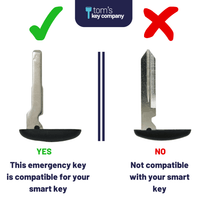 Ford & Lincoln 5-Button Aftermarket Smart Key with Remote Start and Trunk Release/High-Security Emergency Key (FORPSK-HS-5B-TRS-PDL) - Tom's Key Company