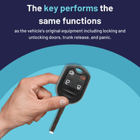Ford C-Max, Escape, Fiesta, Focus, Transit, & Transit Connect High Security Key and Keyless Entry Remote - 4 Button (OUCD6000022-4B-High-Security) - Tom's Key Company