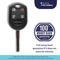 Ford C-Max, Escape, Fiesta, Focus, Transit, & Transit Connect High Security Key and Keyless Entry Remote - 4 Button (OUCD6000022-4B-High-Security) - Tom's Key Company