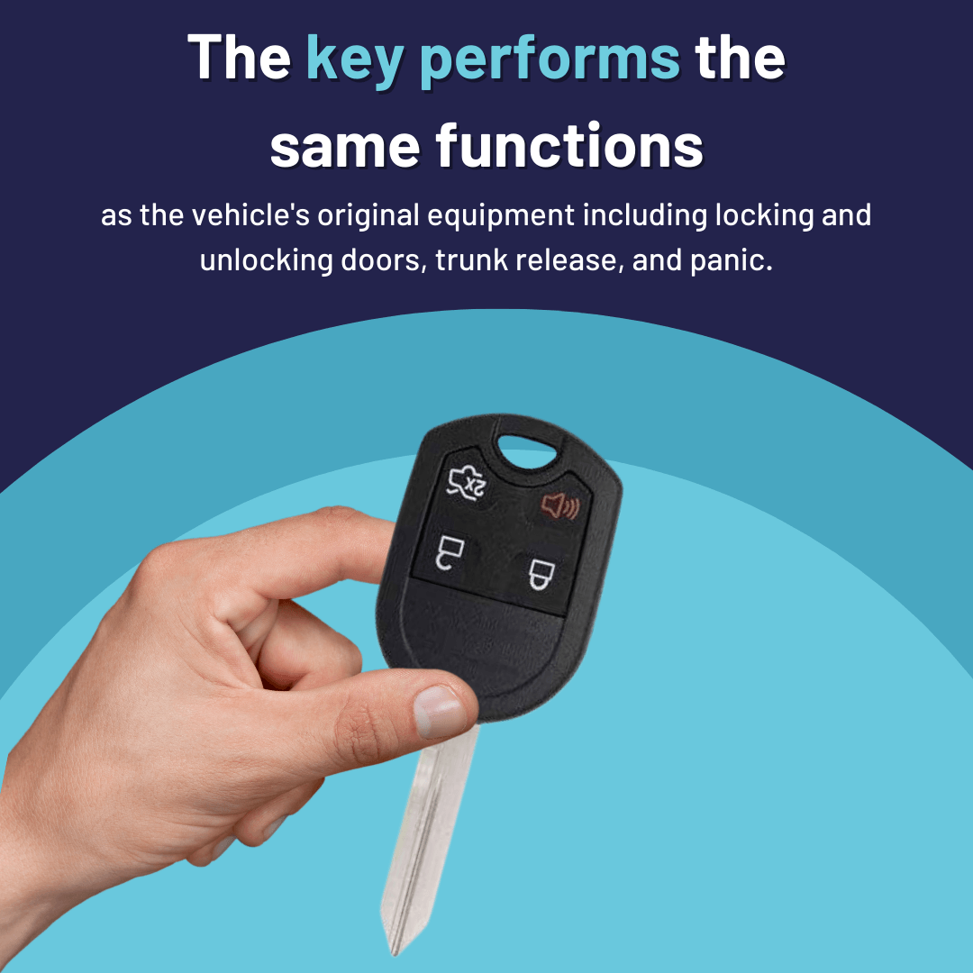 Ford Key and Keyless Entry Remote - 4 Button with Trunk (OUC6000022-4B-T) - Tom's Key Company