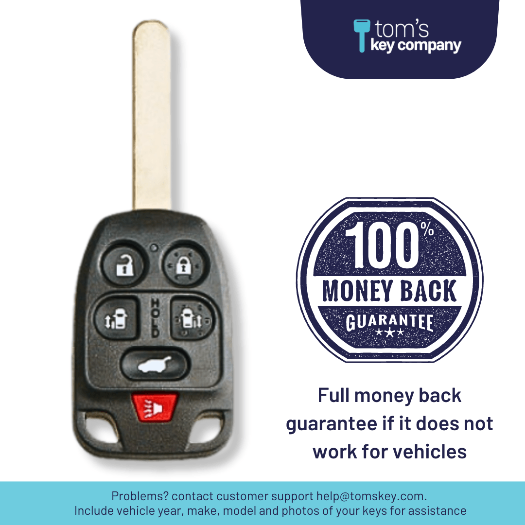 Honda Odyssey 2011, 2013-2014 Key and Keyless Entry Remote - 6 Button (N5F-A04TAA-6B) - Tom's Key Company