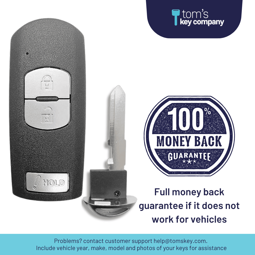 Mazda Aftermarket 3-Button Smart Key (MAZSK-3B-WAZ) - Tom's Key Company