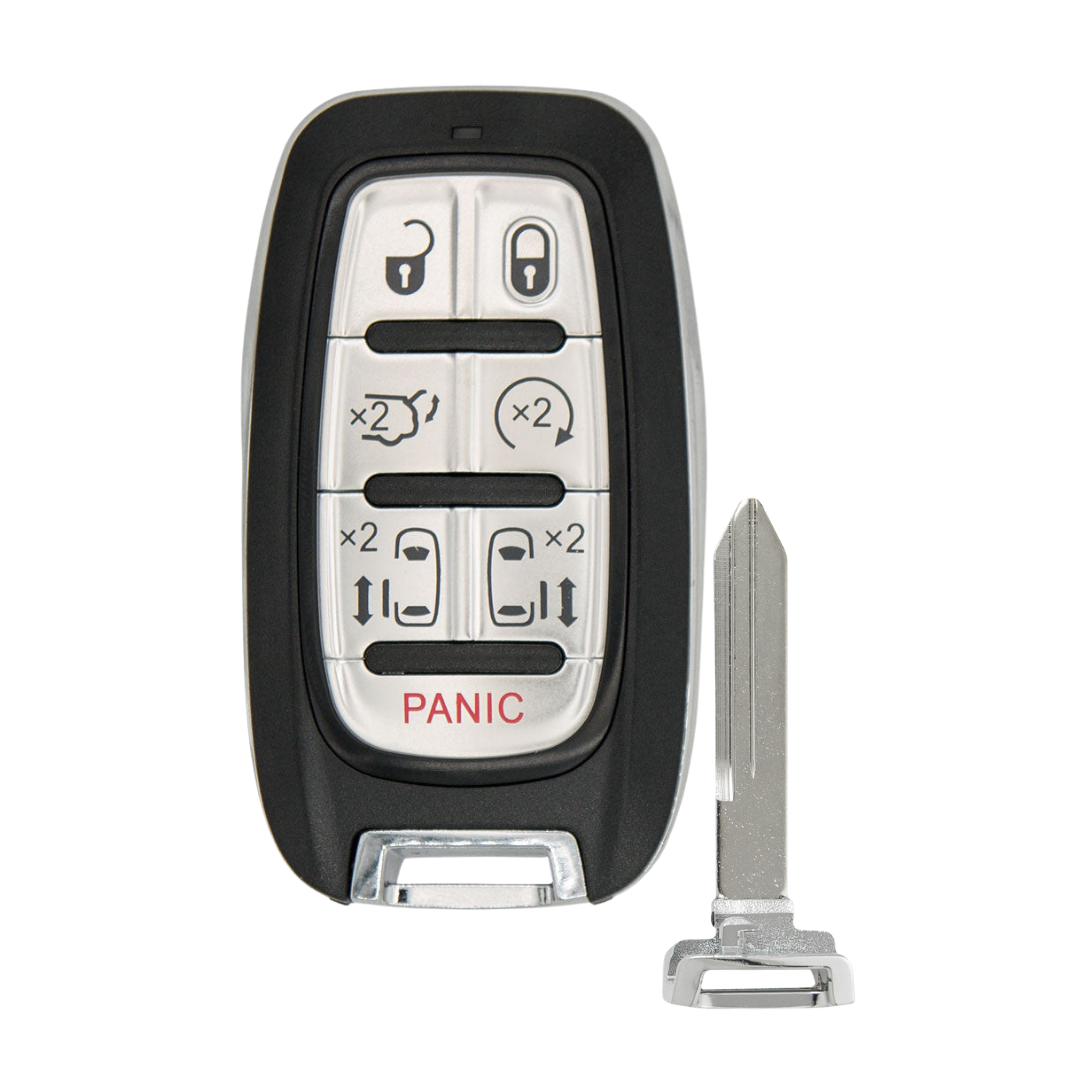 Brand New Aftermarket 7-Button Smart Key Fob with Remote Start, Trunk Release, Left and Right Sliding Doors for Select Chrysler Vehicles (CDJ-7B-5900)