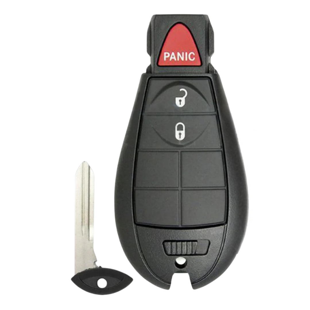 Brand New Aftermarket 3 Button FOBIK with Durashell for Select Jeep Vehicle (CDJ-GQ4-3B-FBK)