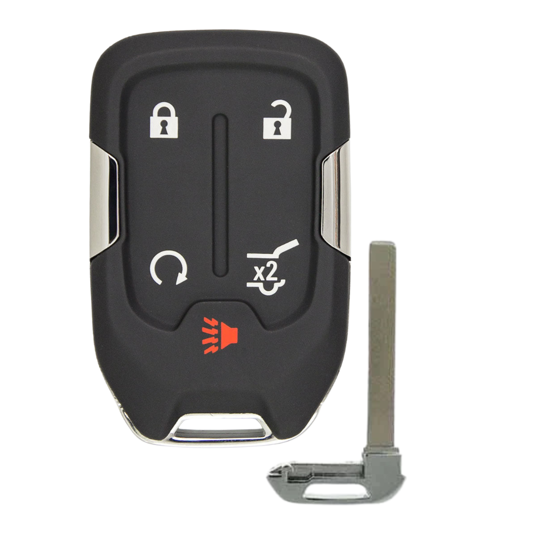 Brand New Aftermarket 5 Button Smart Key with Hatch Release & Remote Start for Select GMC Vehicles (GMSK-5B-HATCH-HYQ1EA)