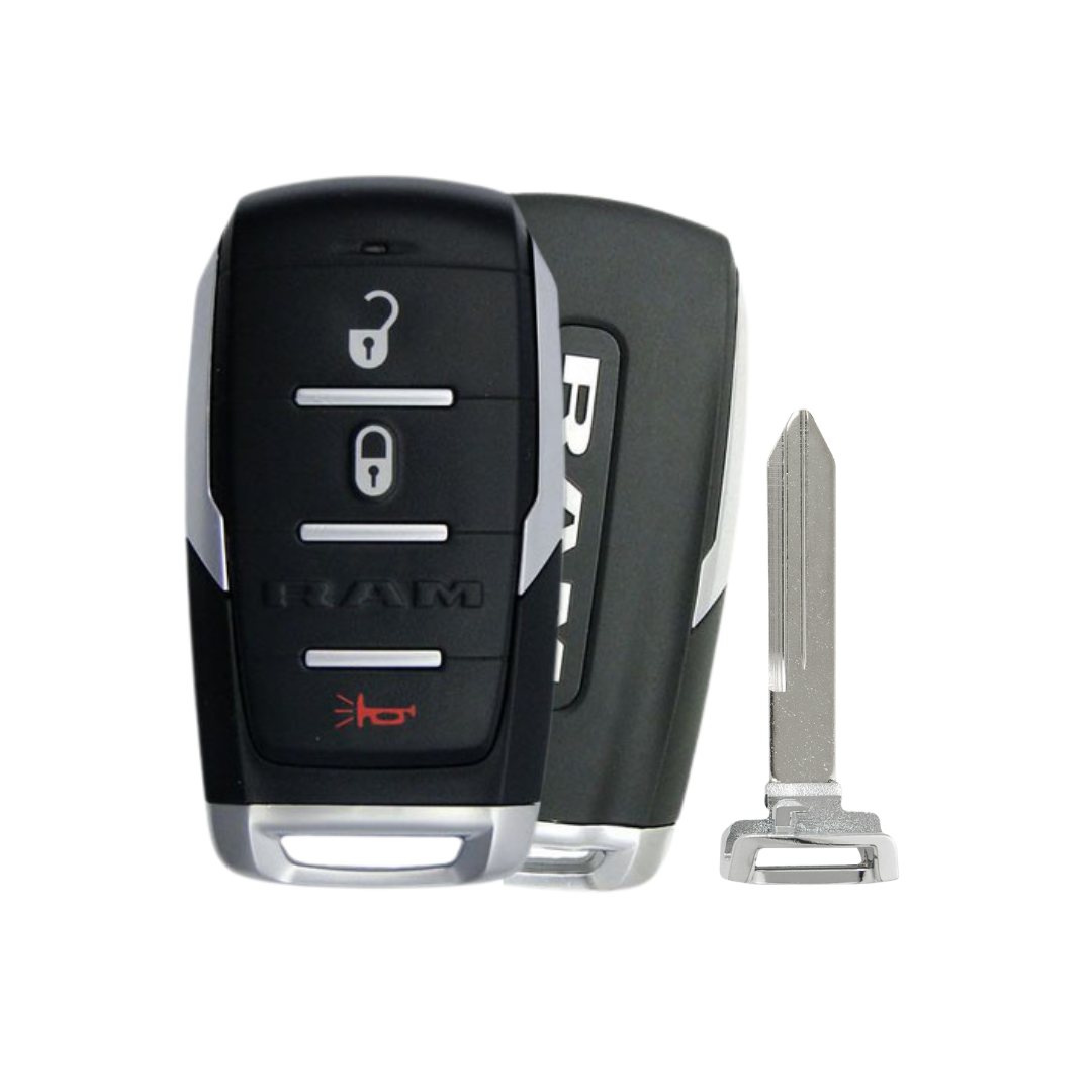 Like New Refurbished OEM 3 Button Smart Key for Select RAM Vehicles (RAM-OHT-3B-TMB-REFURB)