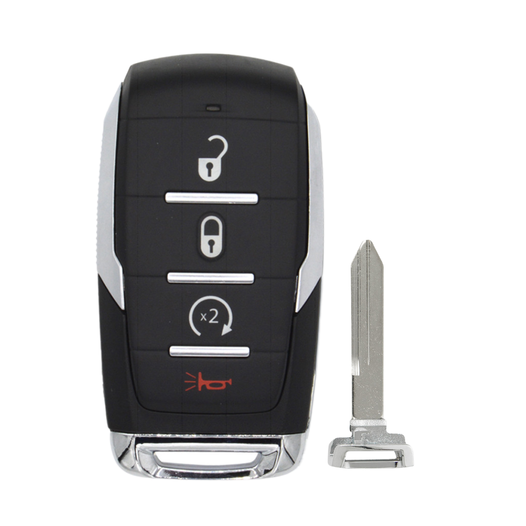 Brand New Aftermarket Smart Key 4-Button with Remote Start for Select RAM Vehicles (RAM-OHT-4B-RS-TMB)