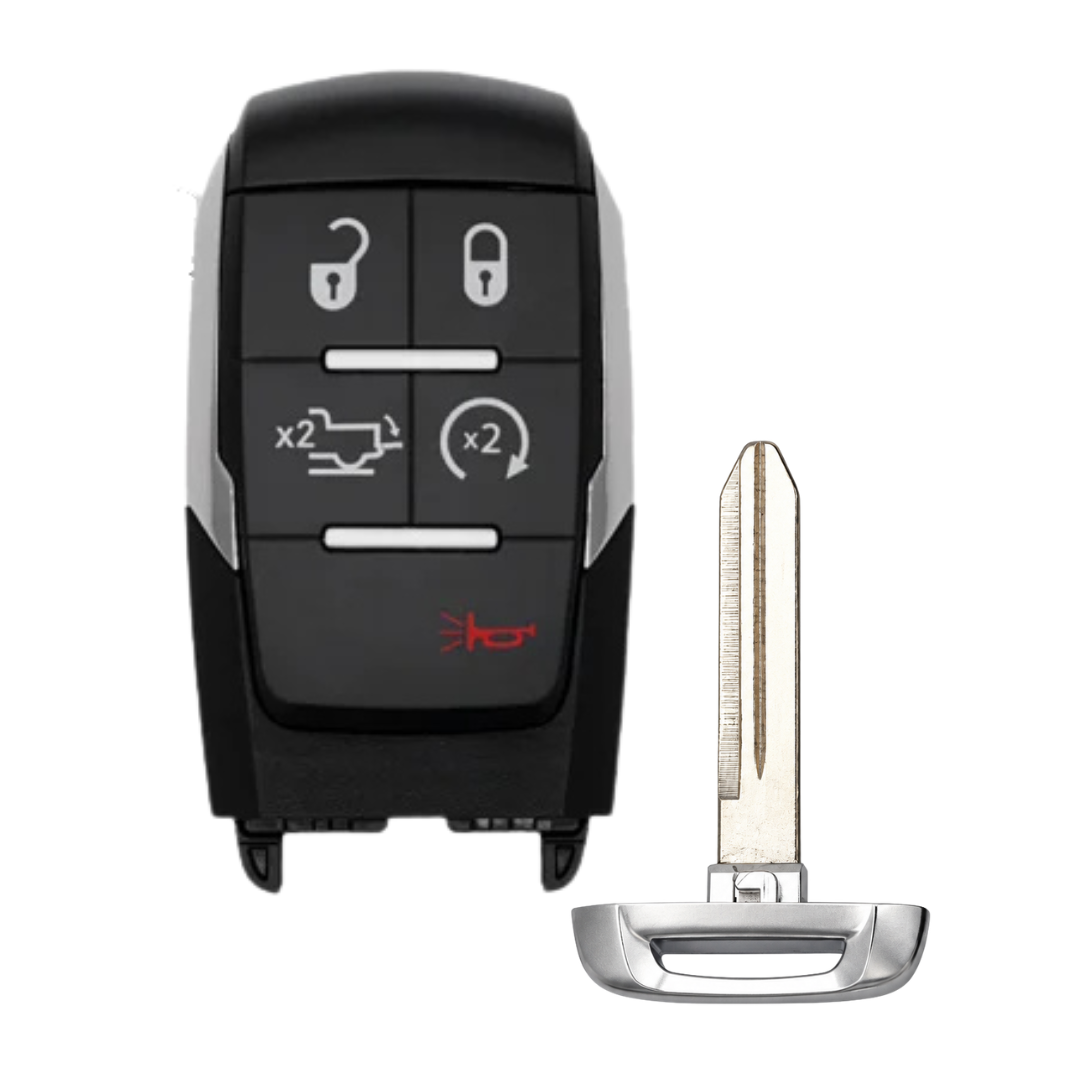 Brand New Aftermarket Smart Key 5-Button with Remote Start, Tailgate for Select RAM 2500-5500 Vehicles
