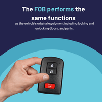 Toyota 4Runner, Tacoma, Land Cruiser, Highlander & Prius C Smart Proximity Key, Push Button Start Keyless Remote FOB with Emergency Key (HYQ14FBA-3B-AG2110-FOB) - Tom's Key Company