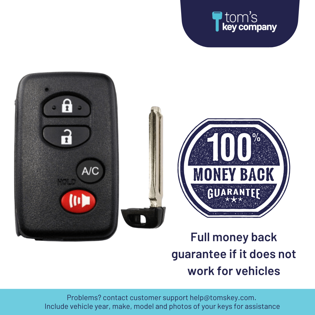 Toyota Prius 2010-2011 4-Button Smart Key FOB (HYQ14AAB-4B/AC-E-3370-FOB) - Tom's Key Company