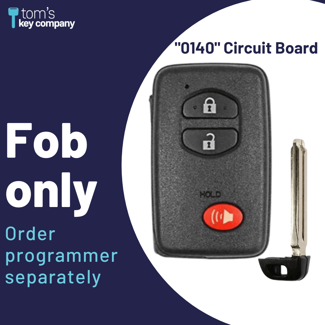 Toyota RAV4 & Highlander Smart Key FOB/ 3 Button (#0140 Board) (HYQ14AAB-3B-0140Board-FOB) - Tom's Key Company